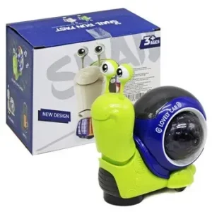 Музична іграшка равлик павлик з 3D проектором, українська мова, зелений