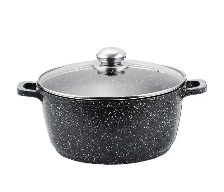 Кухонний набір каструль Benson BN-298 з литого алюмінію та мраморним антипригарним покриттям об'ємом 1.5/2.2/3.2 л. - Зображення 2