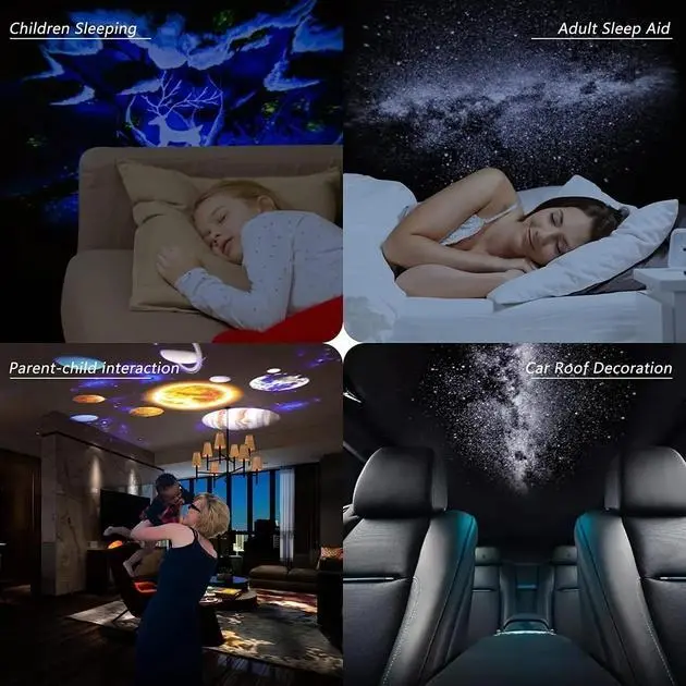 Домашній планетарій + 14 картриджів нічник проектор зоряного неба галактика зі змінними картриджами - Зображення 7