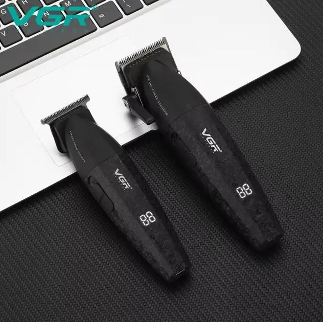 Професійний набір для стрижки волосся VGR V-640 Машинка та триммер з дисплеєм - Зображення 4