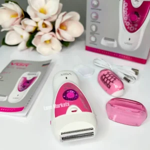 Епілятор VGR V-722 акумуляторний 2 швидкості 32 пінцети з насадками / Бездротовий епілятор