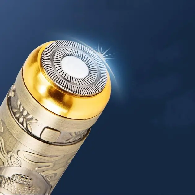 Акумуляторна міні бритва металева дорожня USB електробритва бездротова роторна Mini Shaver Alstow NS-701 - Зображення 3