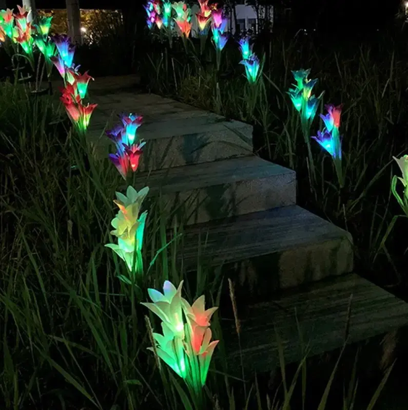 Вуличний Садовий ліхтар на сонячній батареї Лілія 74 см - Зображення 5