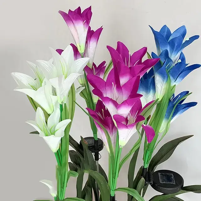 Вуличний Садовий ліхтар на сонячній батареї Лілія 74 см - Зображення 3