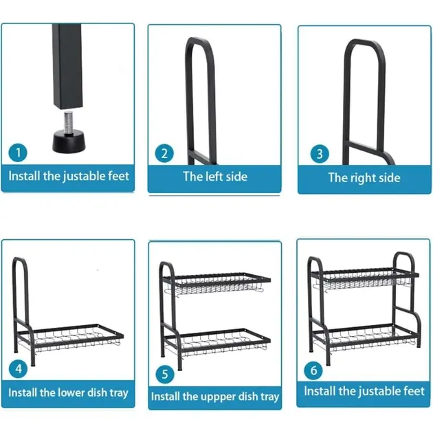 Органайзер кухоний для миття посуду метал R2F-43см - Зображення 3