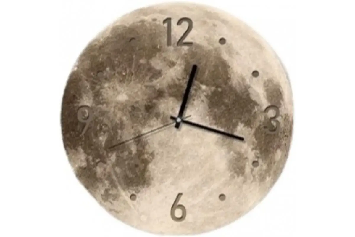 Настінний годинник "Місяць" з LED підсвічуванням NCH-40-40 АРАБСЬКІ+ТОЧКИ - Зображення 3