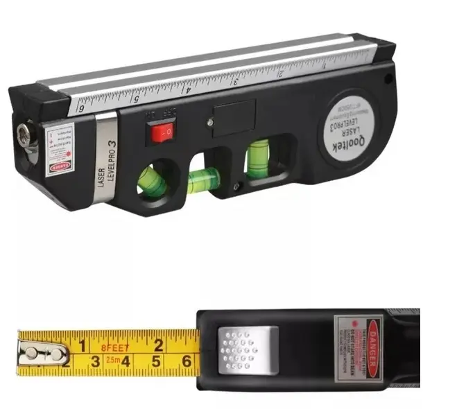 Лазерний рівень із вбудованою рулеткою FIXIT Laser Level Pro 3 4в1 рулетка лінійка - Зображення 2