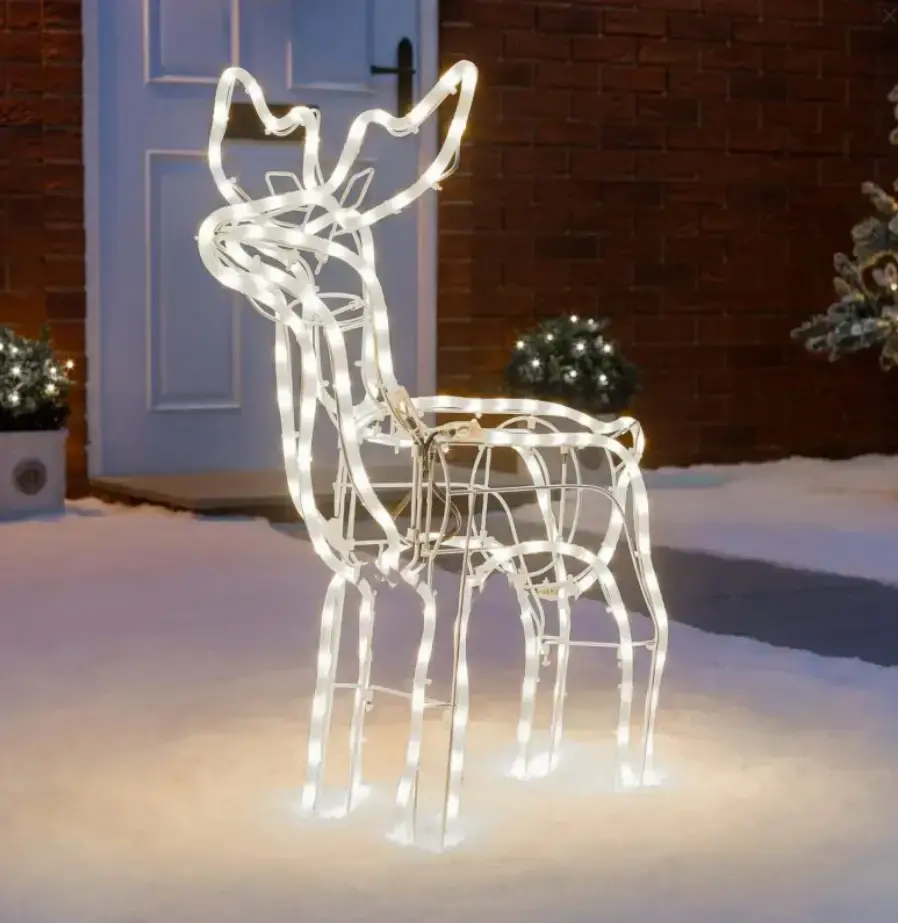 Новорічна світлодіодна фігура "Олень", що світиться Теплий білий 70см - Зображення 2