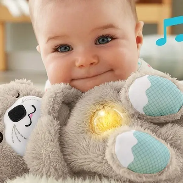 сірий Дихаюча плюшева іграшка видра зі світлом та звуком - Зображення 3