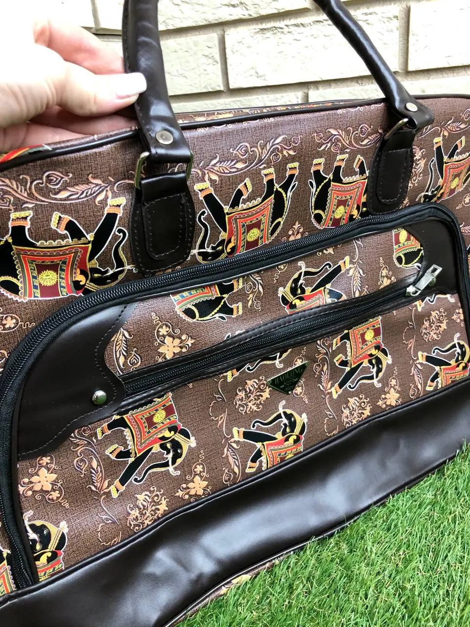 Велика дорожня сумка із стильним принтом - Зображення 3