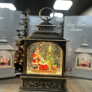 Санта Клаус Новорічний музичний ліхтар нічник з підсвічуванням Xmas 24072D