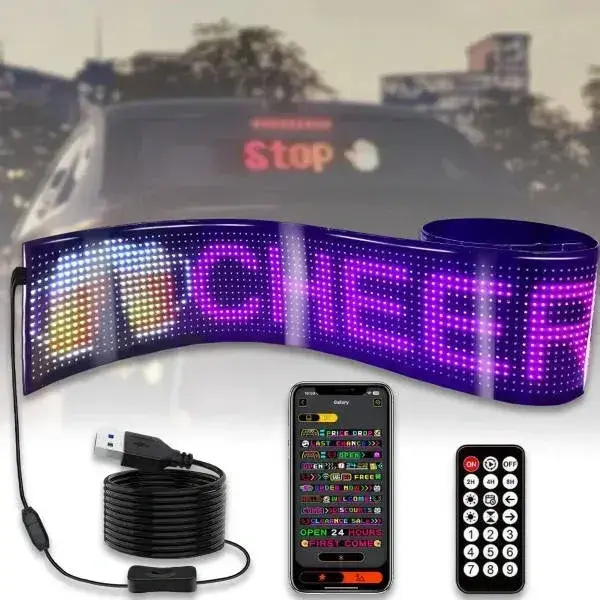 Гнучкий екран LED Matrix Panel APP wifi rgb 192mm* 1330mm - Зображення 6