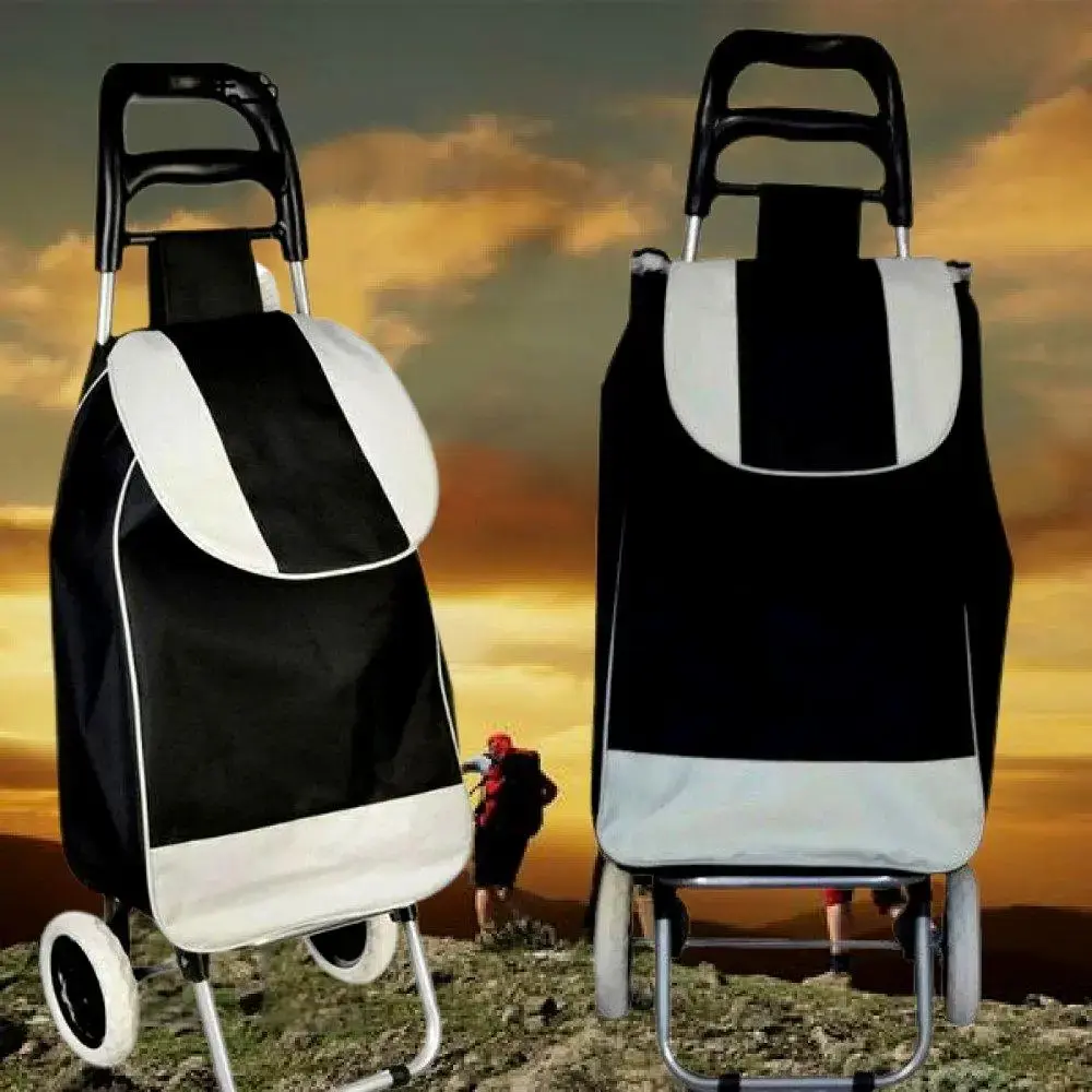 Сумка господарська на коліщатках 95 см 1897 візок сумка кравчучка Бордо - Зображення 4