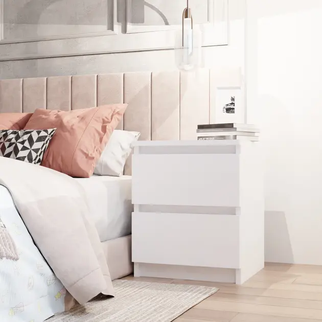 Тумбочка приліжкова/ Банкетка в спальню STL-MD 78 (Г30/Ш32/В41, БІЛА) - Зображення 4