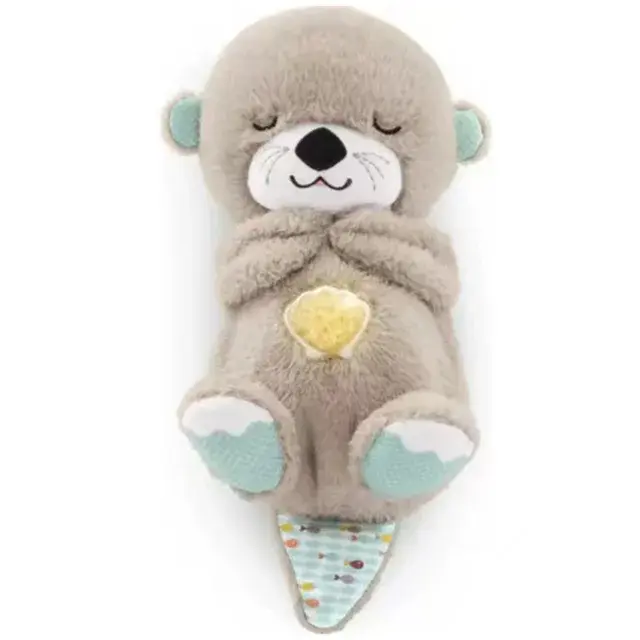 коричневий Дихаюча плюшева іграшка видра зі світлом та звуком - Зображення 10