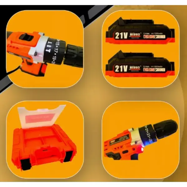 Шуруповерт акумуляторний у валізі BISSO B6008 21V - Зображення 2