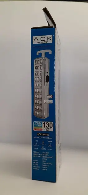 Аварійний світлодіодний світильник ACK акумуляторний ліхтар 30 LED - Зображення 3