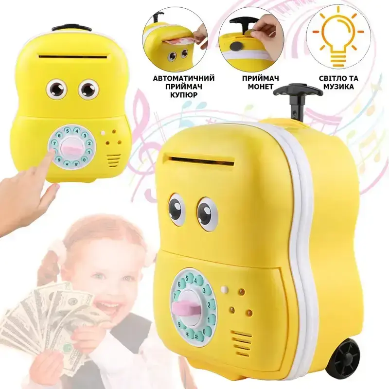 Сейф дитячий Валіза 363-9А інтерактивна скарбничка валіза - Зображення 4