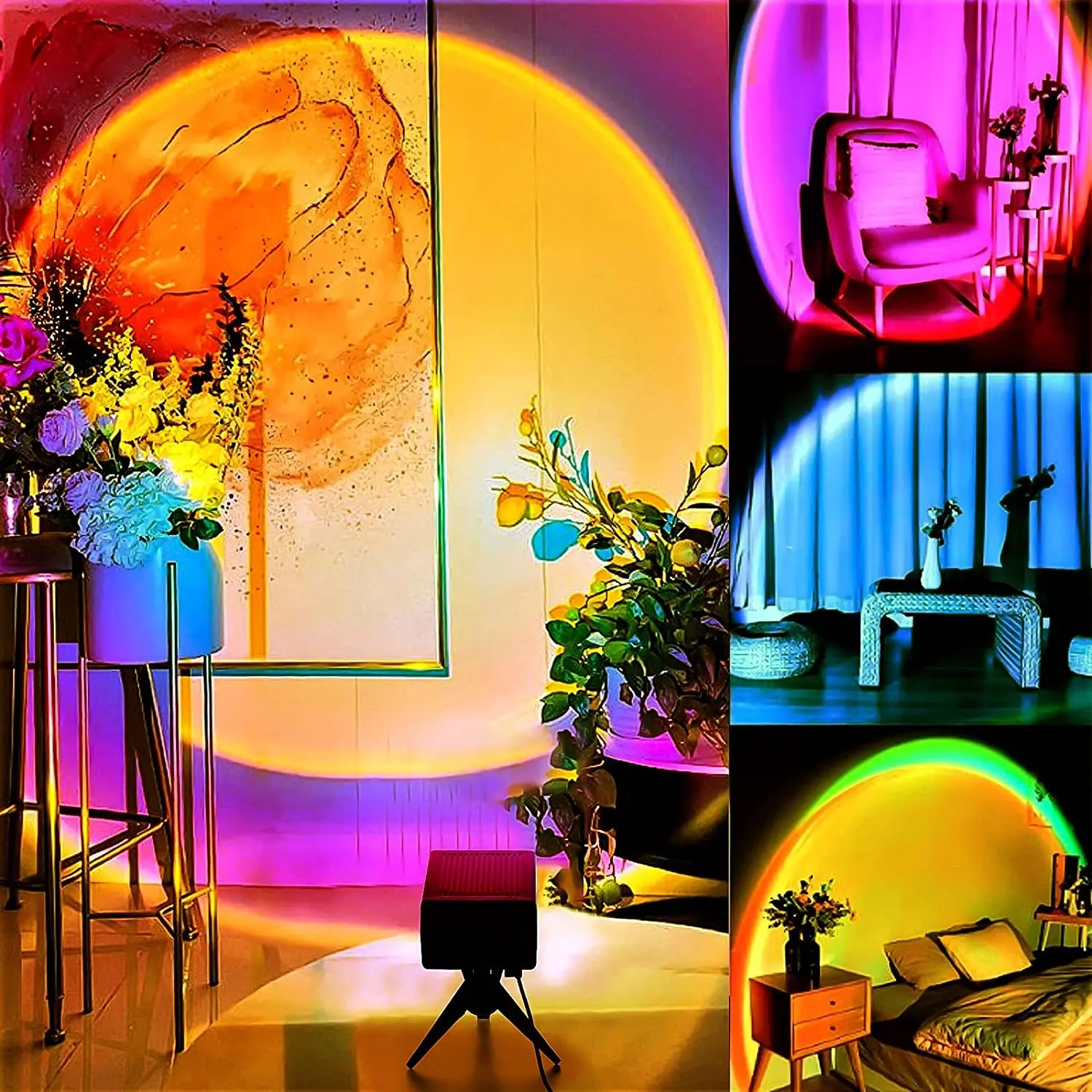 Sunset Lamp RGB 16 кольорів - проекційний світильник заходу сонця, світанку з пультом - Зображення 4
