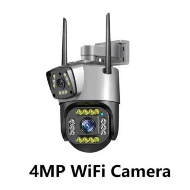 Камера відеоспостереження 4G під сім SIM-карту 8 Мп, IP камера з подвійною лінзою обертова - Зображення 3