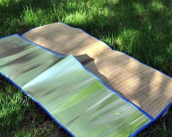 Підстилка пляжна з соломи 180 см x 150 пляжний килимок сумка, підстилка для пікніка - Зображення 2