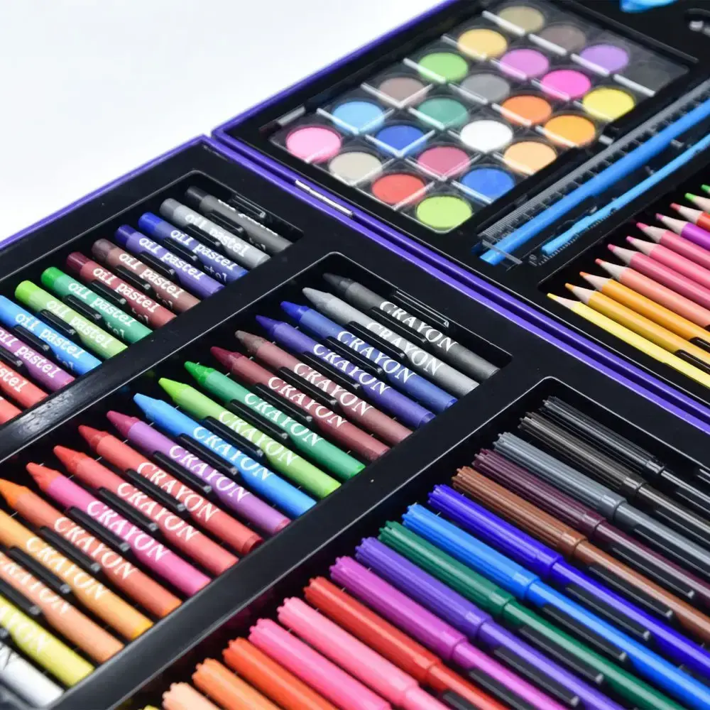 Набір для малювання у кейсі 128 предметів, Космонавт, Синій / Дитячий набір для творчості / Набір художника YU227 - Зображення 3