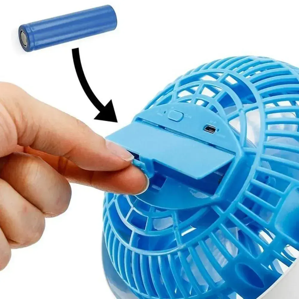 Акумуляторний міні-вентилятор з прищіпкою, USB, LY-582 / Настільний вентилятор / Вентилятор на стіл - Зображення 4