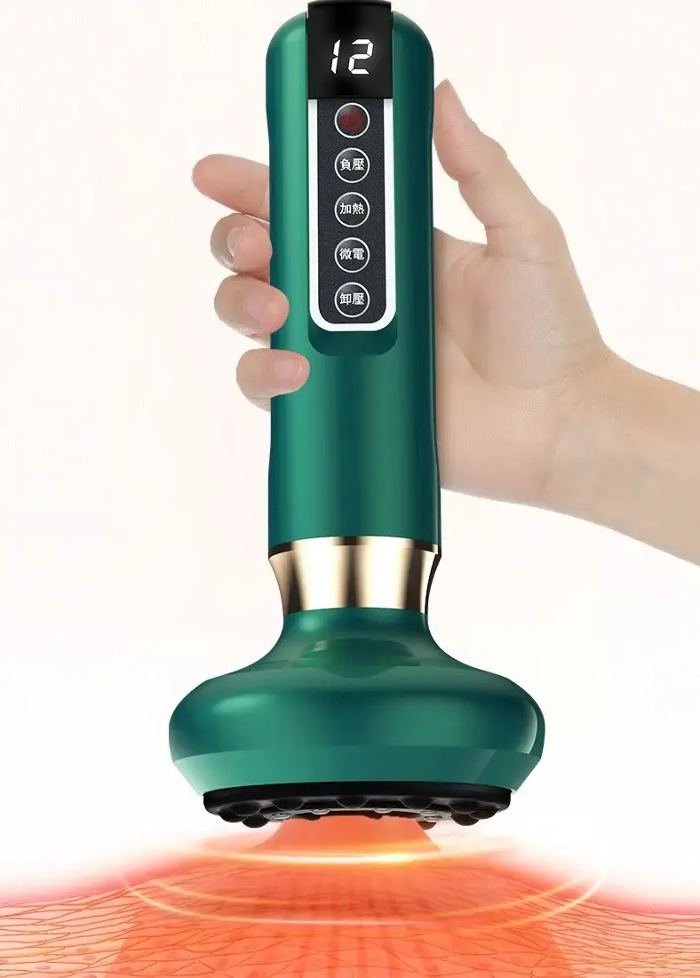 білий Вакуумний масажер для коригування фігури та антицелюлітного масажу з підігрівом - Зображення 4