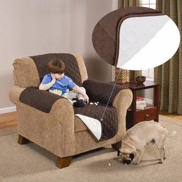 Накидка на крісло двостороння - Couch Coat/ Покривало водонепроникне - Зображення 4