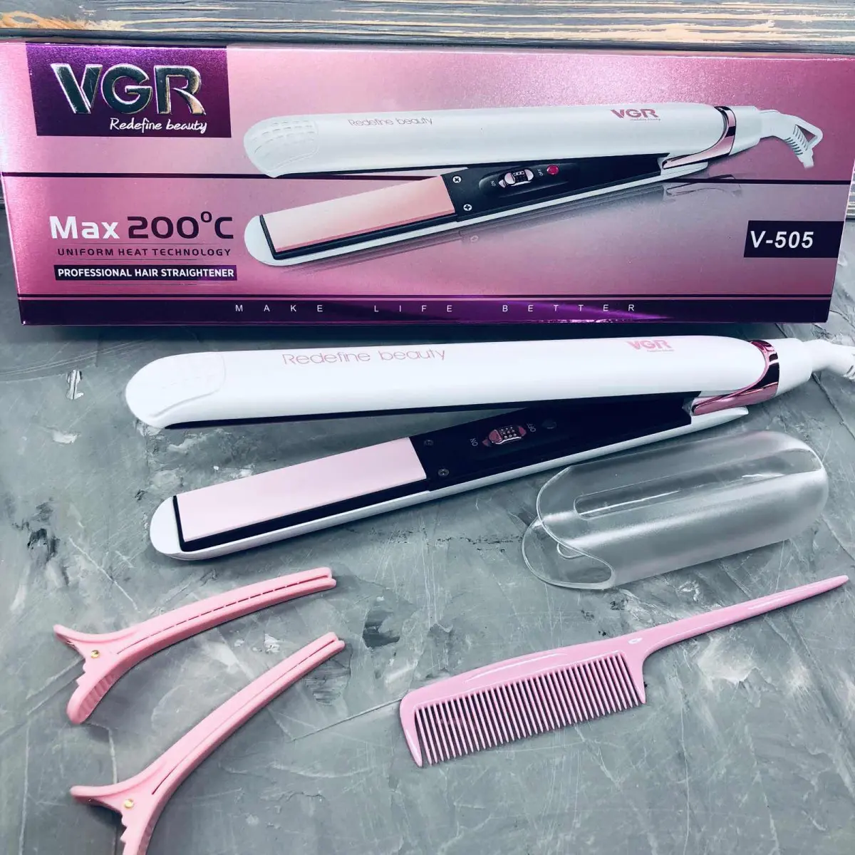 Плойка випрямляч для волосся Vgr V-505, набір для укладання - Зображення 4