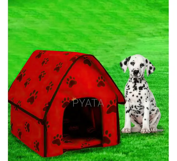 Червоний Переносний м'який будиночок будка для собак Portable Dog House