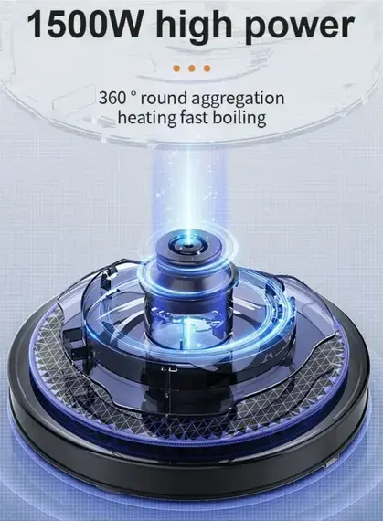 Скляний електрочайник 1500Вт Sokany SK-SH-1059, чайник із підсвічуванням на 1.2 л. - Зображення 5