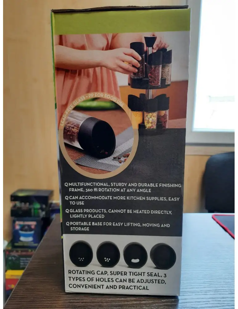 Набір з 12 баночок, що обертаються, для спецій Especia Conjunto De Abastecedor - Зображення 3