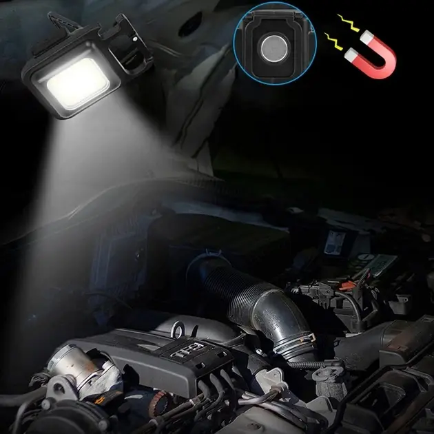 Багатофункціональний акумуляторний LED ліхтарик-брелок - Зображення 2