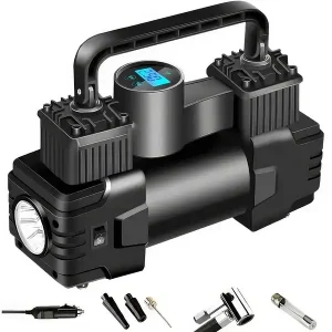 Портативний автомобільний компресор з дисплеєм та живленням від прикурювача Air pump XL-1025 12V