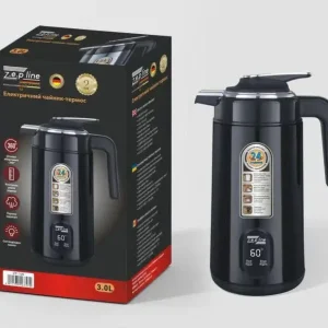 Чорний Електрочайник термос Zepline ZP-123-R 3л 2200 Вт