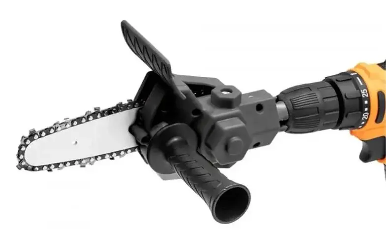 Насадка на дриль ланцюгова пила для дерева / Електропила з ручкою - Зображення 2
