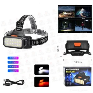 Налобний ліхтарик HC 617 COB Сенсор RED/BLUE WARNING HC 617