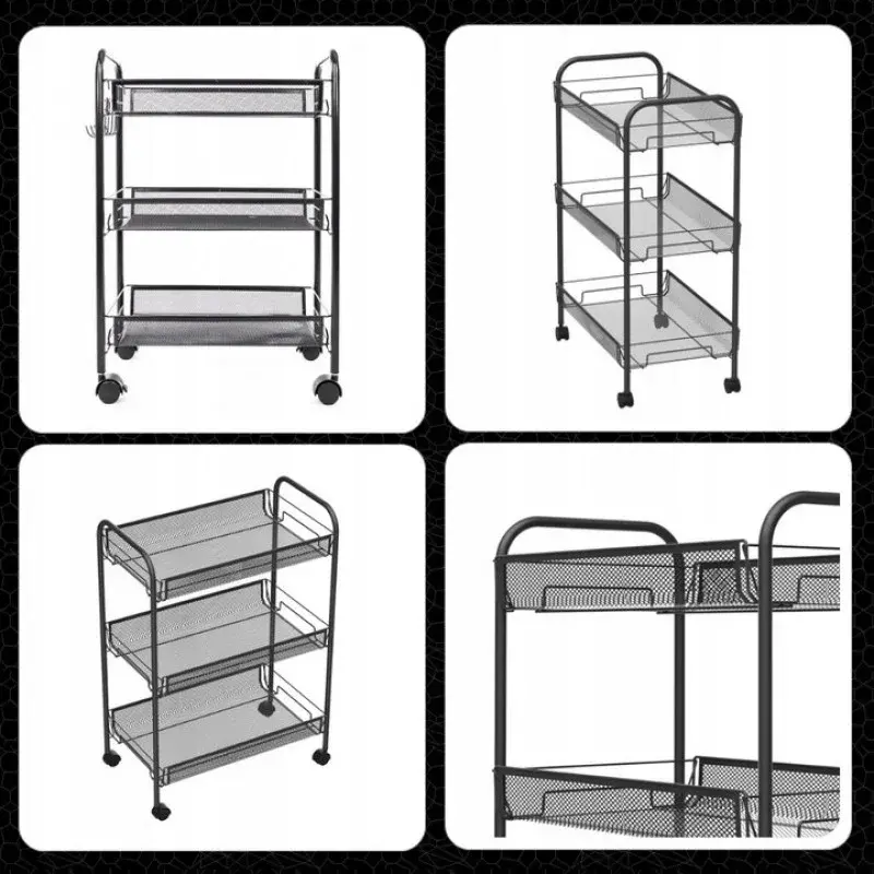 Етажерка органайзер 3-х ярусна на коліщатках - Зображення 4