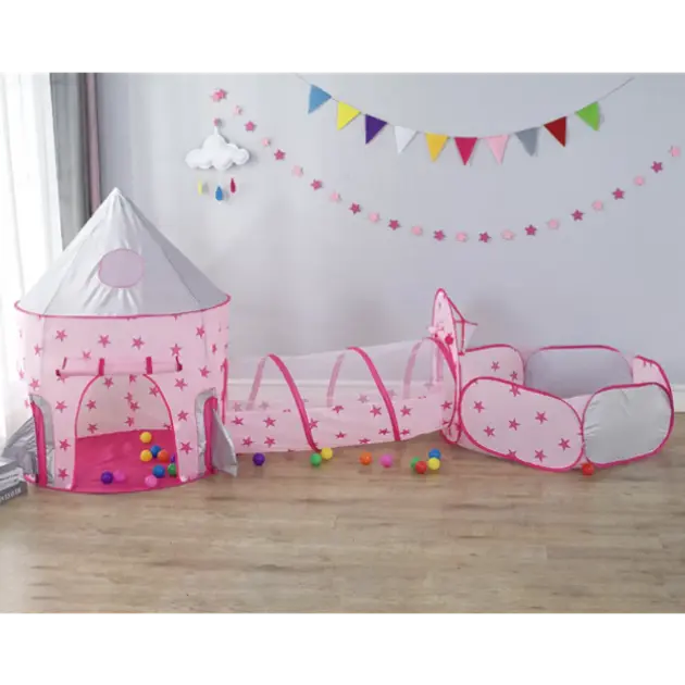 Намет дитячий ігровий / Великий дитячий намет з тунелем та сухим басейном / Намет будинок для дітей - Зображення 2