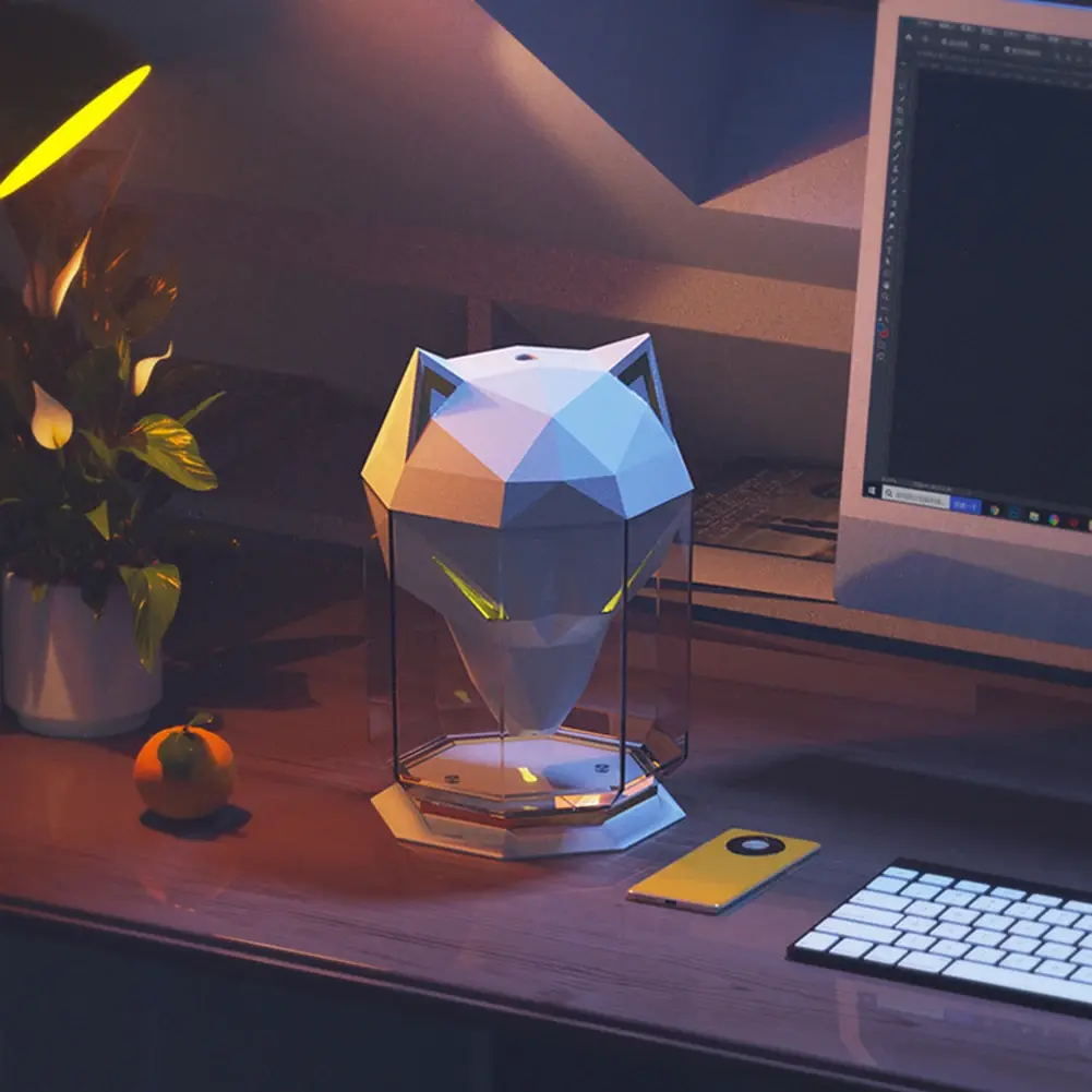 Білий Зволожувач повітря портативний WOLF Air Humidifier, аромадифузор електричний з резервуаром для ефірної олії, ультразвуковий, 650 мл - Зображення 4