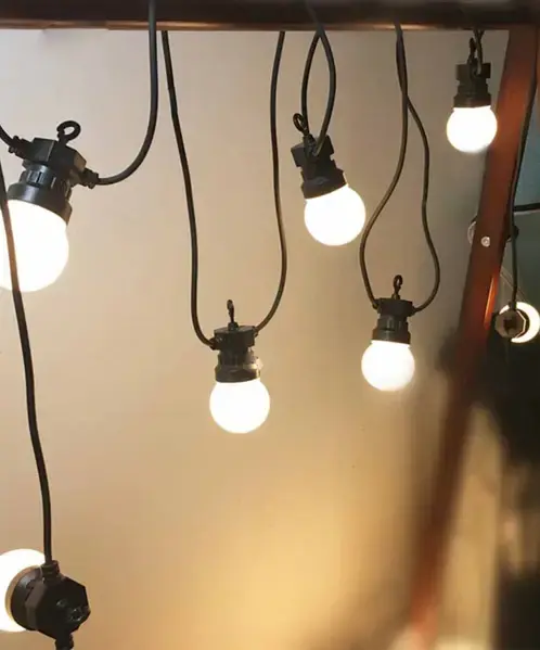 Гірлянда лампочки вулична, Белт-лайт, 5 метрів, 10 матових ламп, теплий білий, 5см лампочка - Зображення 4