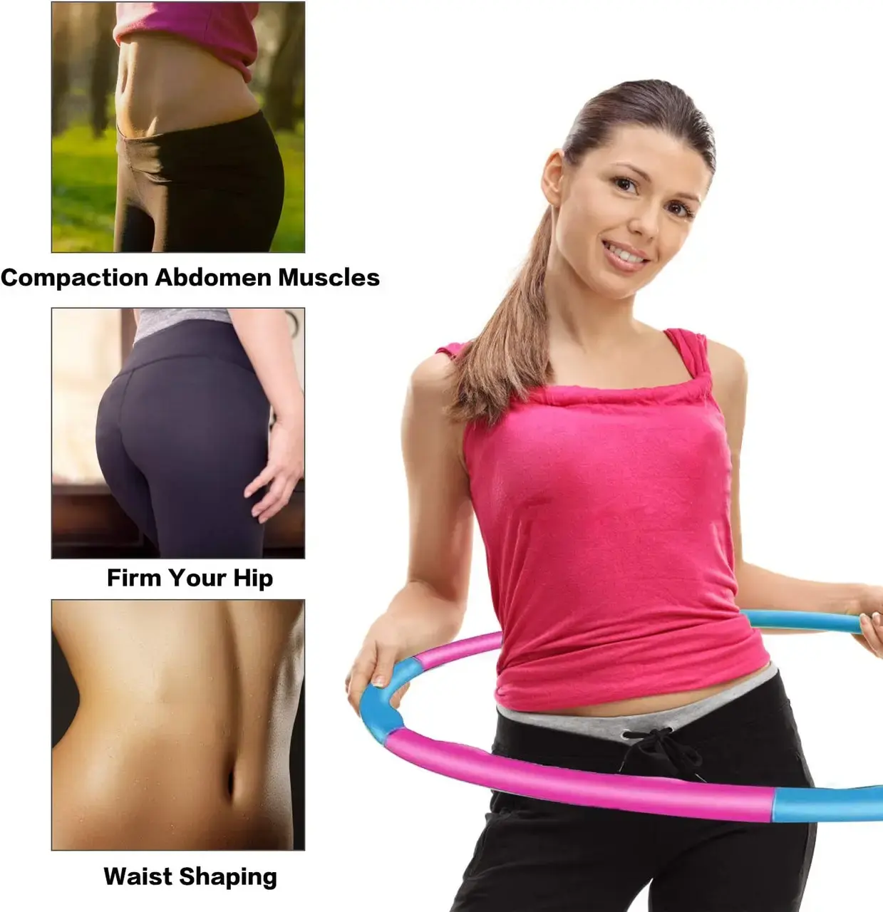 Фітнес обруч для фітнесу для схуднення та масажу Хула Хуп - Зображення 3