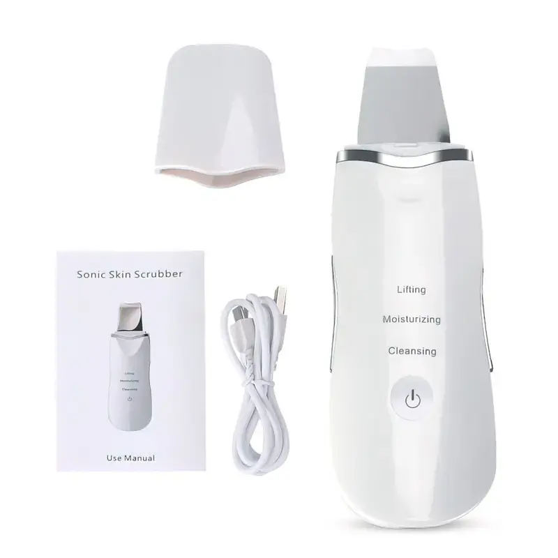 Ультразвуковий скраббер портативний для чищення обличчя Face Cleaner 8816 / Очищувач порів / Скрабер ліфтинг - Зображення 6