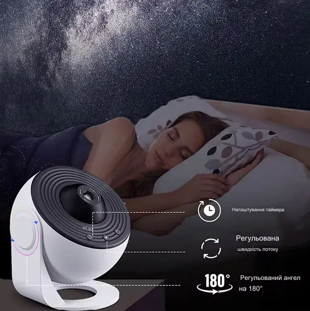 Проектор зоряного неба домашній планетарій Planetarium Galaxy 12 галактик 360 ° - Зображення 5