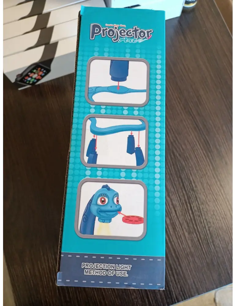 Блакитний Дитячий стіл проектор для малювання з підсвічуванням Projector Painting 24 Деталі - Зображення 7