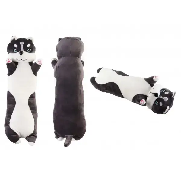 М'яка іграшка подушка довгий Хаскі антистрес подушка сірий 150 см - Зображення 6