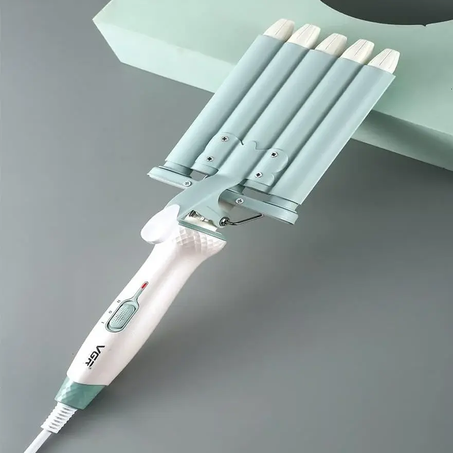 Плойка хвиля для волосся VGR V-597 п'ять хвиль діаметр 16 мм з керамічним покриттям для кучериків і локонів - Зображення 2