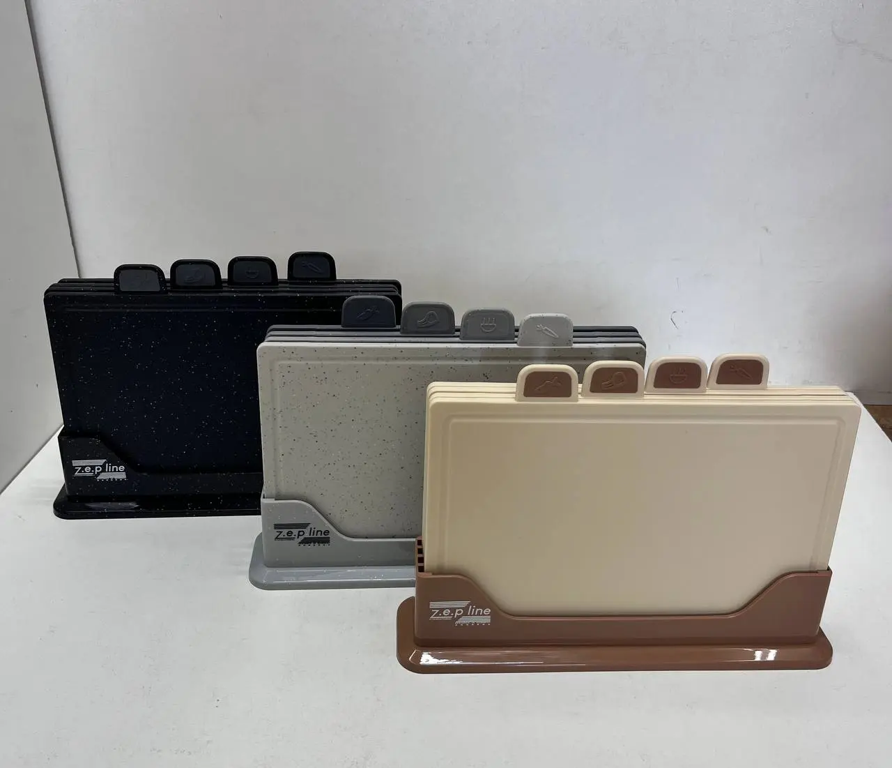 Кухонний набір дощок Zepline ZP-00220 5 предметів із підставкою сірий - Зображення 2