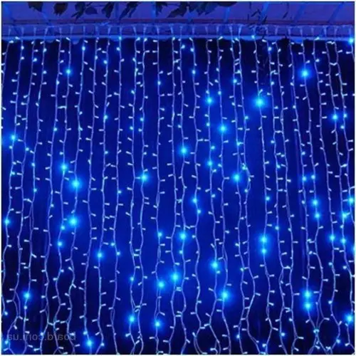 Новорічні гірлянди. Гірлянда водоспад 320-400L 3x3м (10х32Ламп) Синій (7151) - Зображення 3
